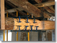 refuerzo viga madera